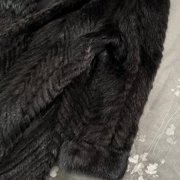 Vintage Full Length Black Ranch Mink Coat